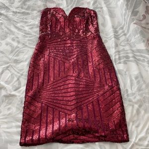 Red Sequin Dress